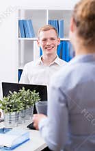 Work colleagues discussion