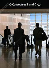Business travelers on the move
