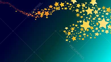 Abstract shooting star comet flash animation