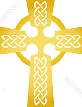 Golden Celtic Cross/eps