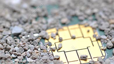 Close up shot with chip credit card