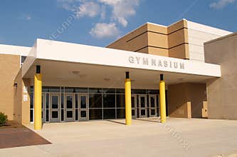 Gymnasium entrance for a school