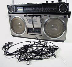 Tape spewing boombox