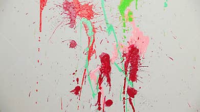 Spray Paint Of Different Colors Appear on the Wall