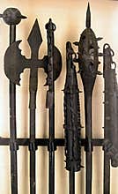 A collection of historical weapons