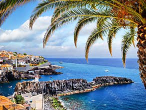 Camara de Lobos, small fisherman village on Madeira island