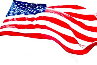 American Flag White Background