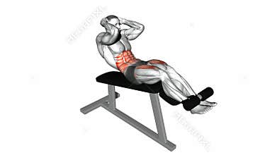 Video guides exercising. Twisting to turn on the Roman chair