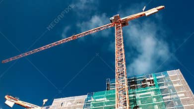 Cranes on construction site