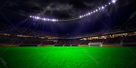Night stadium arena soccer field
