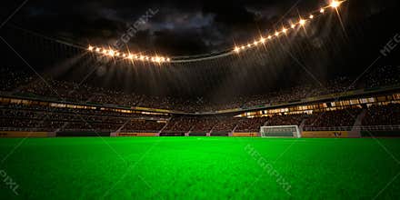 Night stadium arena soccer field