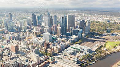 4k timelapse video of downtown Melbourne, Australia
