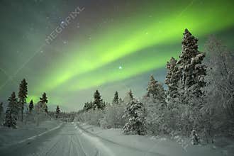 Aurora borealis in Finnish Lapland