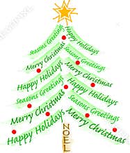 Christmas Greeting Tree/eps