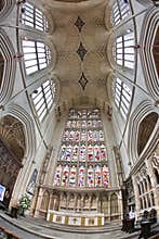 Bath Abbey, Bath, England. 17th century Fan vaulted ceiling.