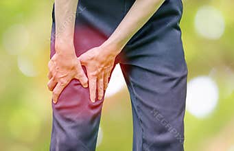 Businessman office man with leg calf pain