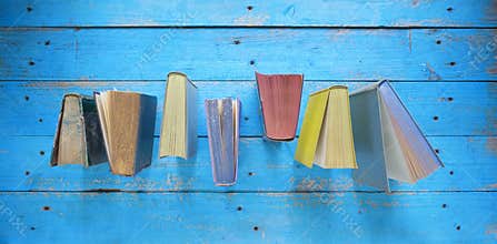 Books top view