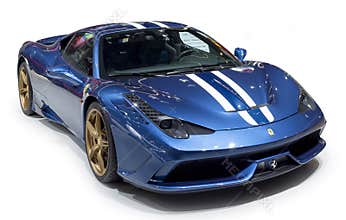 Ferrari Blue supercar
