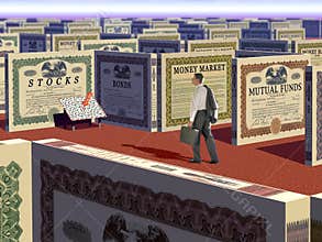 Money and investing Maze