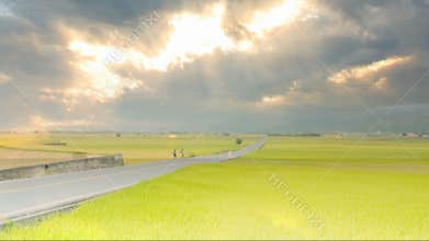 Timelapse The beauty of the farmland in Taitung Taiwan