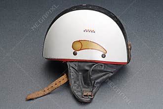 Old bike crash helmet