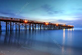 Early Morning Sunrise On Flagler Beach Pier