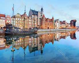 Central quay of Gdansk, Poland