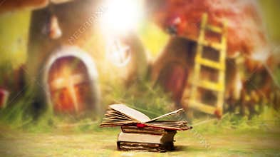 Old, magic, fairytale books