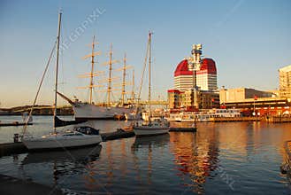 GÃ¶teborg (Gothenburg) harbor. Sunset