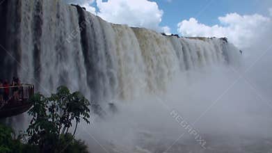 Iguazu Falls on border of Brazil and Argentina.