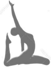 Athletic woman silhouette