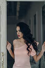 Beautiful girl model posing for the camera