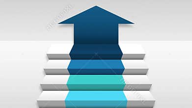 Four 3D stair step. arrow square intro title box diagram chart,powerpoint presentation template.2