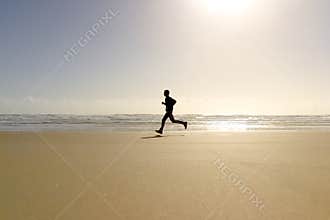 Active Run Man Beach