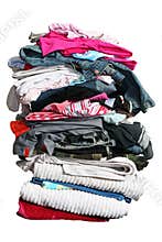Big pile of laundry with path