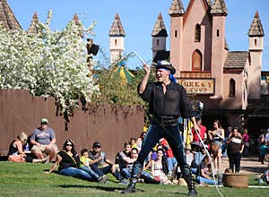 Professional Whip Cracker at the Renaissance Fair