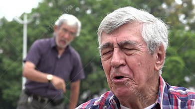 Disappointment Over Alcoholic Senior Man