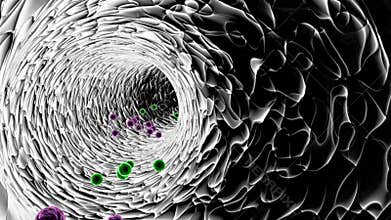 Animation of some floating cells