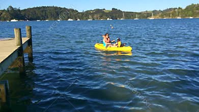 Mother And daughter Kayaking