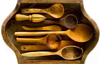 Wooden kitchen utensils