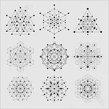 Sacred geometry vector design elements. Alchemy, religion, philosophy, spirituality, hipster symbols and elements.