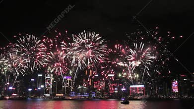 Hong Kong : Chinese New Year Fireworks Display 2016