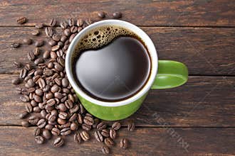 Coffee Fairtrade Cup Wood Background