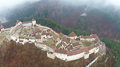 Rasnov Citadel , aerial view