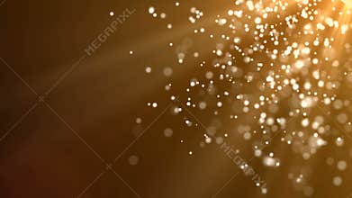 Animated background from golden dust
