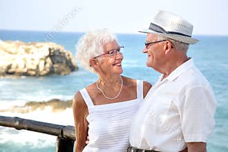 Happy elderly couple