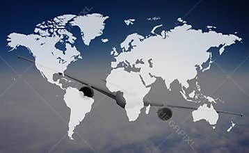 World Global Cartography Globalization Earth International Concept