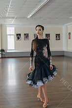 Portrait of a young girl Latin dance