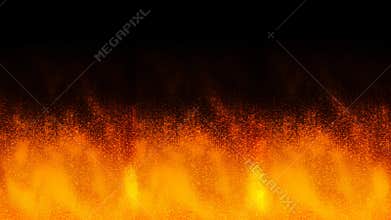 Sparkled Flames Rising 4K Loop