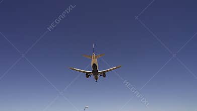 Aircraft on approach for landing at McCarran Airport Las Vegas - City of Las Vegas Nevada/USA